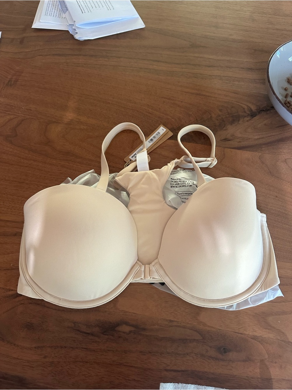 SKIMS Racerback Demi Bra - Beige - Picture 2 of 5
